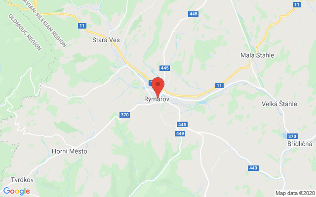 Google map:  nám. Míru 205/30, 795 01 Rýmařov