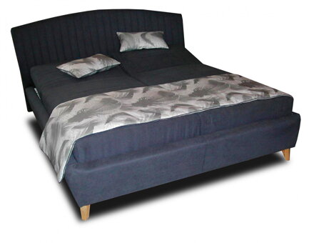 čalouněná postel SHELLY - tmavě modrá
