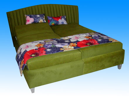 čalouněná postel SHELLY - zelená